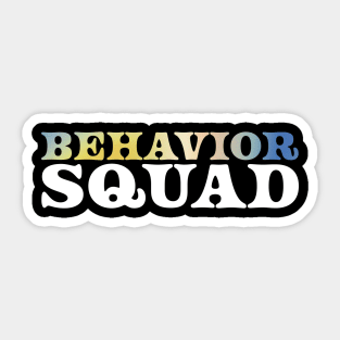 behavior squad - retro gradient Sticker